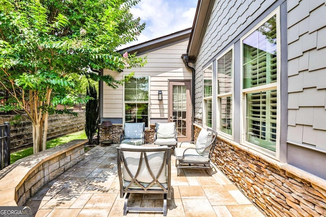 view of patio / terrace featuring an outdoor living space