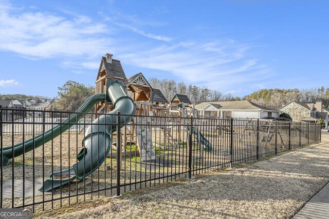 view of jungle gym