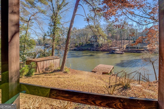 view of water feature