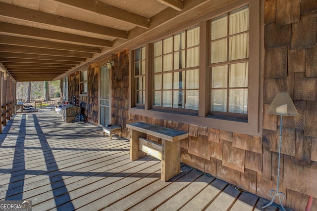 view of wooden terrace