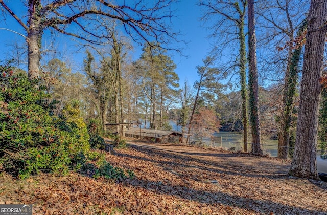 view of yard featuring a water view