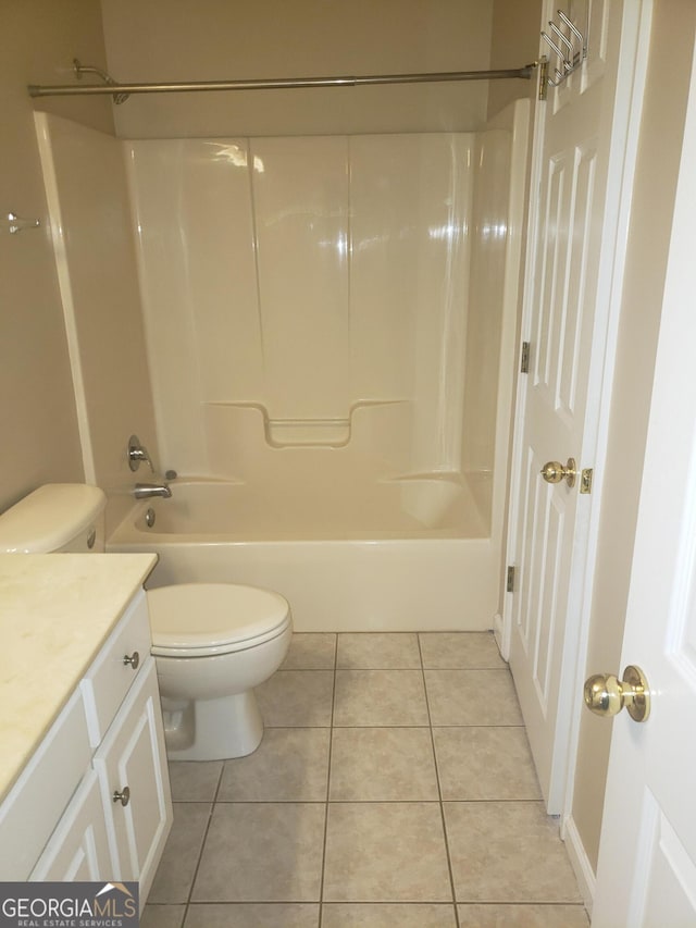 full bathroom featuring tile patterned flooring and shower / bathing tub combination