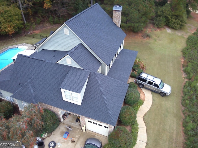 birds eye view of property