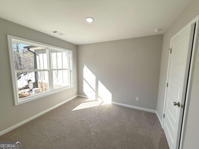 view of carpeted empty room