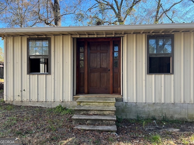 view of exterior entry