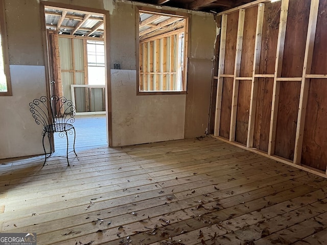 misc room with hardwood / wood-style flooring