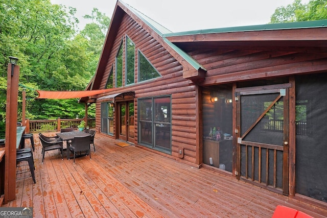 view of wooden terrace