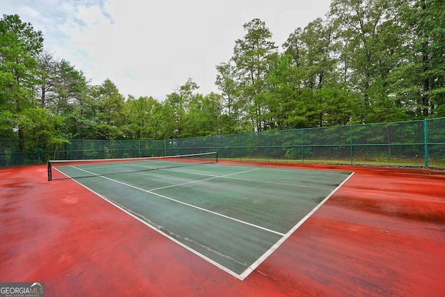 view of tennis court