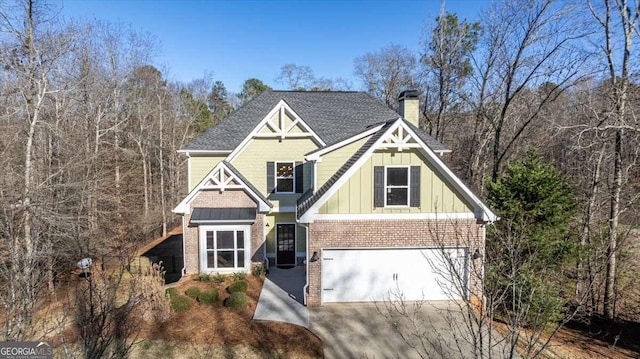 craftsman-style home featuring a garage