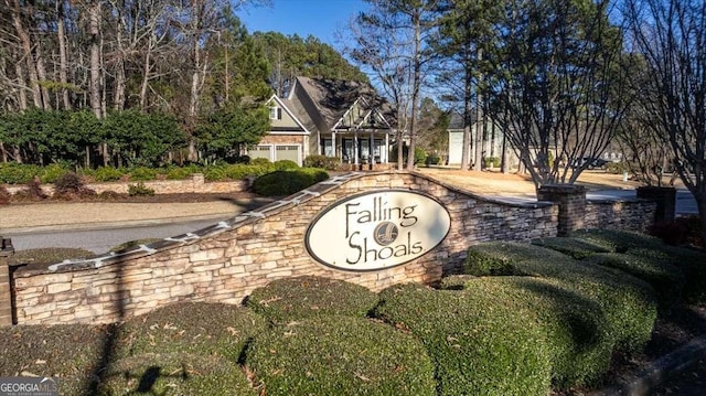 view of community sign