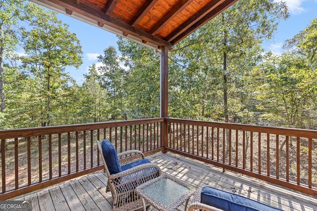 view of wooden terrace