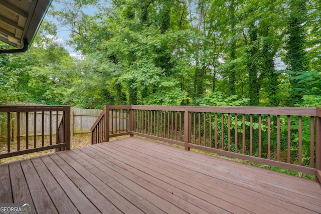 view of wooden deck