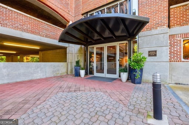 exterior space with french doors