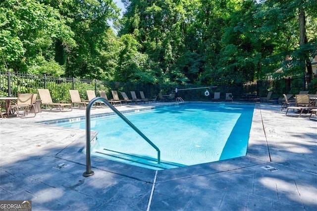 view of pool with a patio