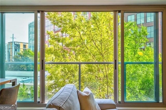 doorway to outside with a wealth of natural light