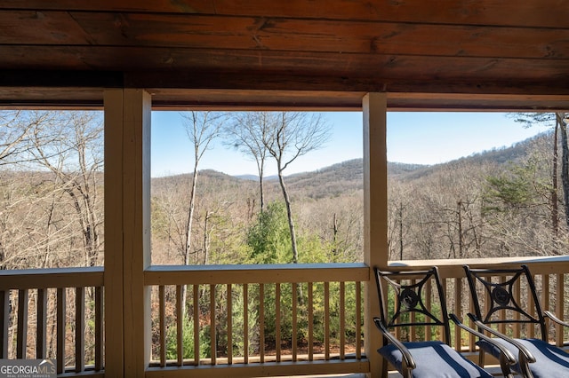 exterior space with a mountain view