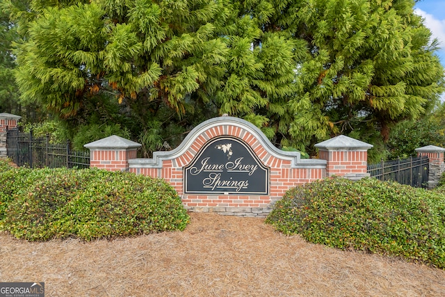 view of community sign