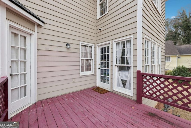 view of wooden deck