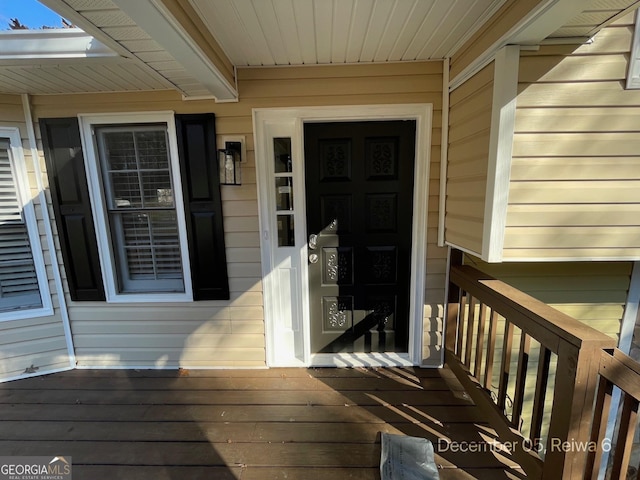 view of doorway to property