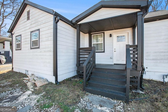 view of front of home with a porch