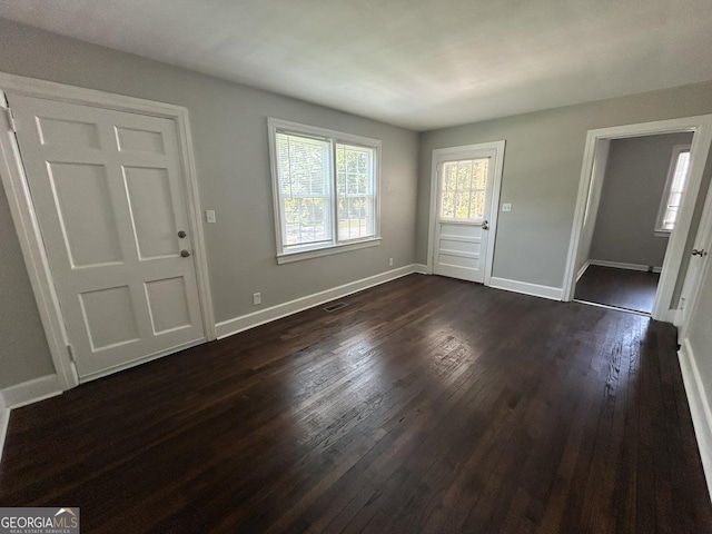 entryway featuring dark hardwood / wood-style flooring