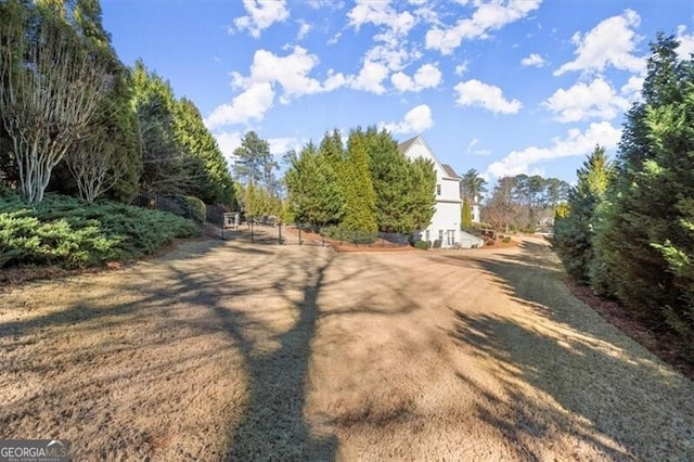 view of street with a rural view