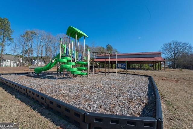 view of jungle gym