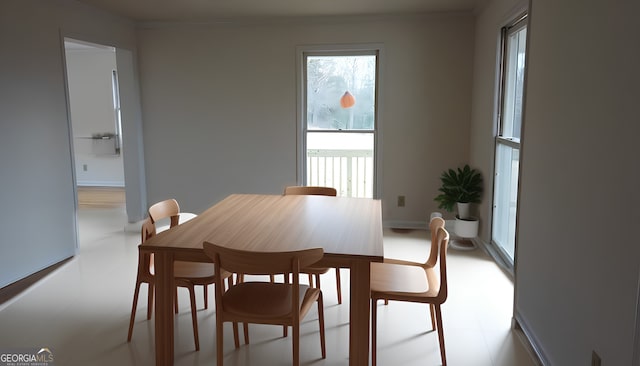 view of dining area