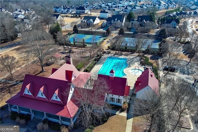 birds eye view of property