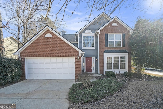 front facade featuring a garage