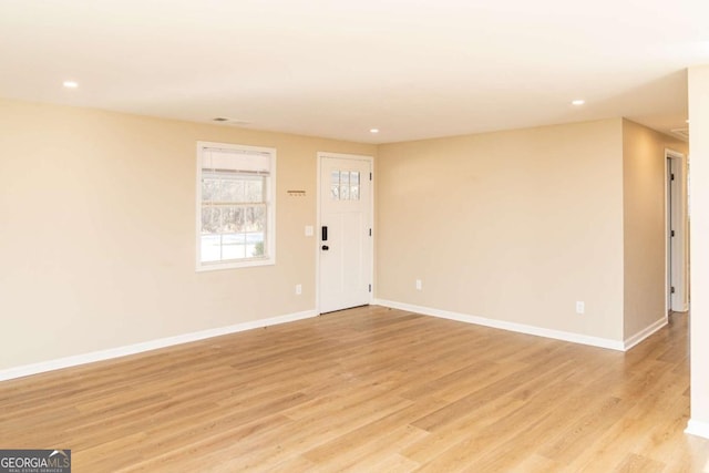 interior space featuring light hardwood / wood-style flooring