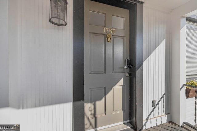 view of doorway to property