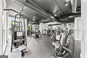 view of workout area