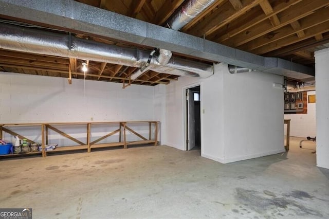 view of basement