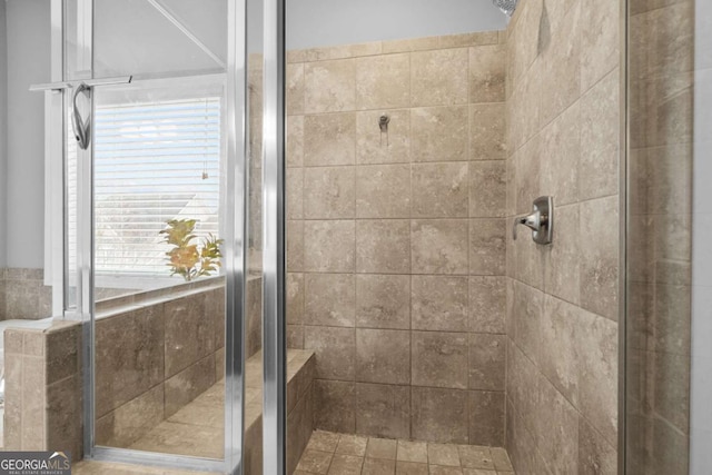 bathroom with walk in shower