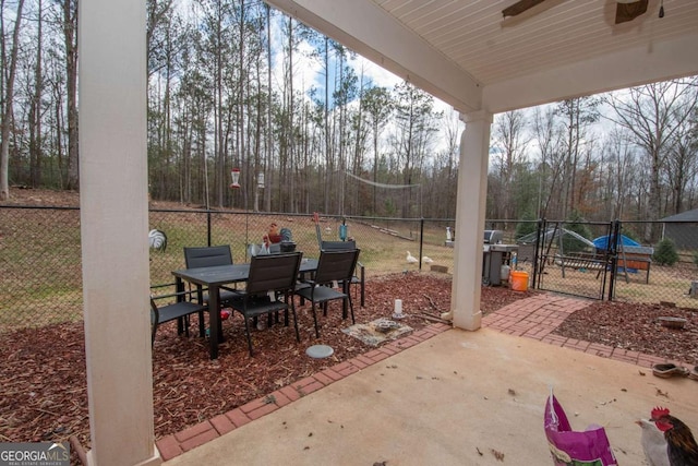 view of patio featuring area for grilling