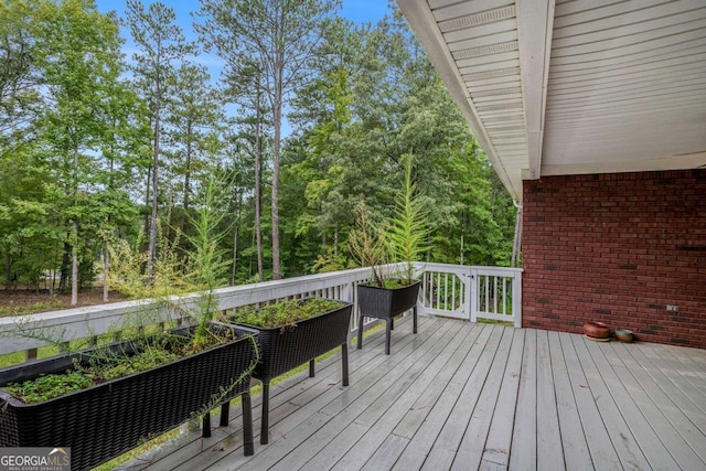 view of wooden terrace