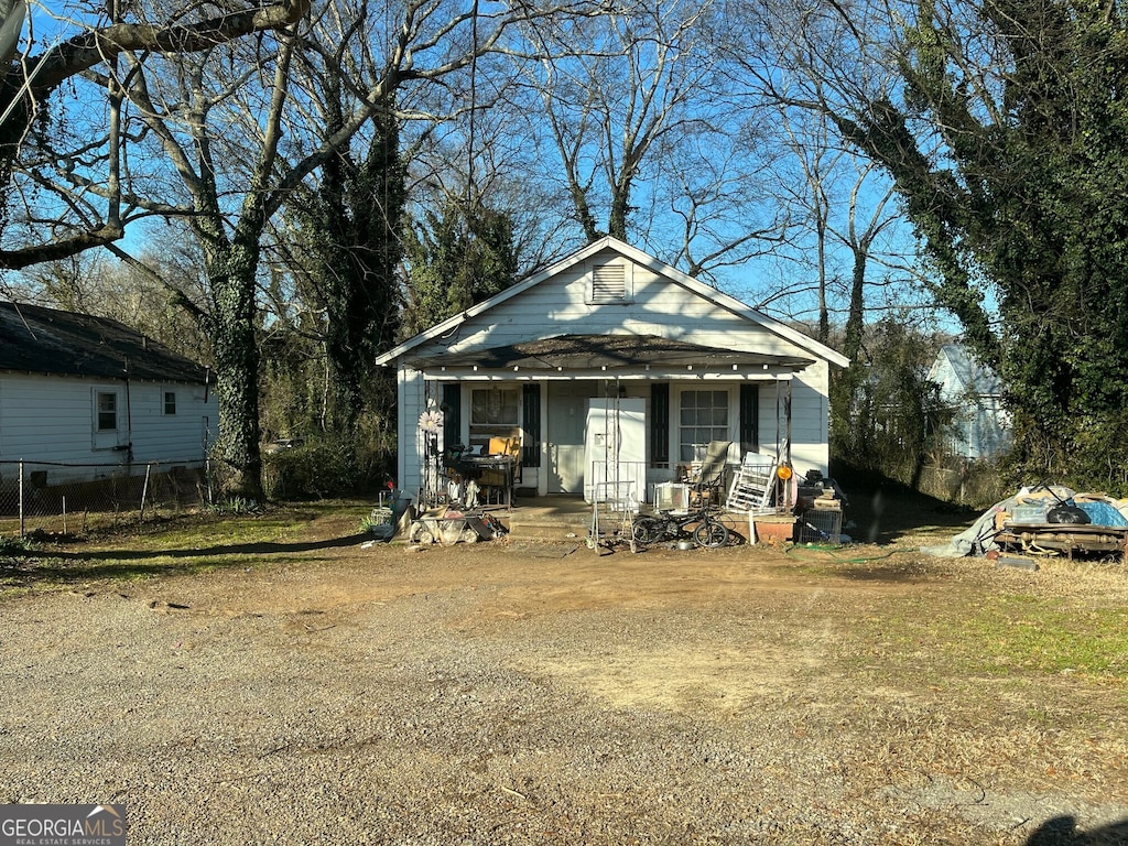 view of bungalow-style home