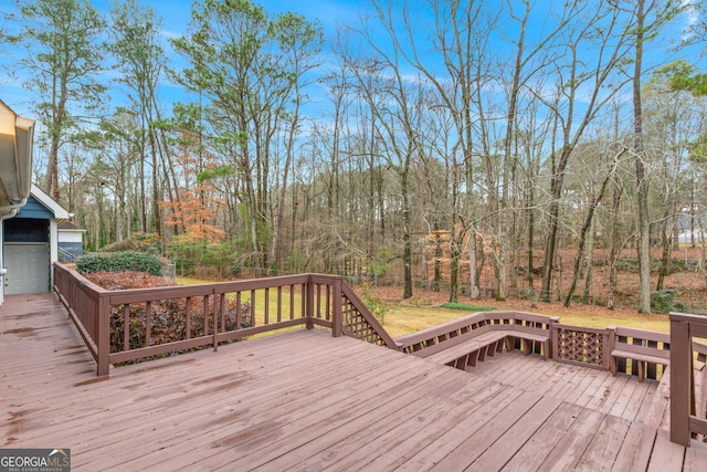 view of wooden deck