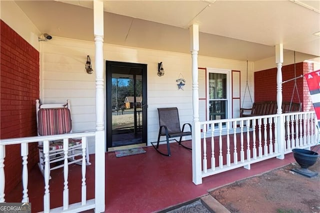 view of patio / terrace with covered porch