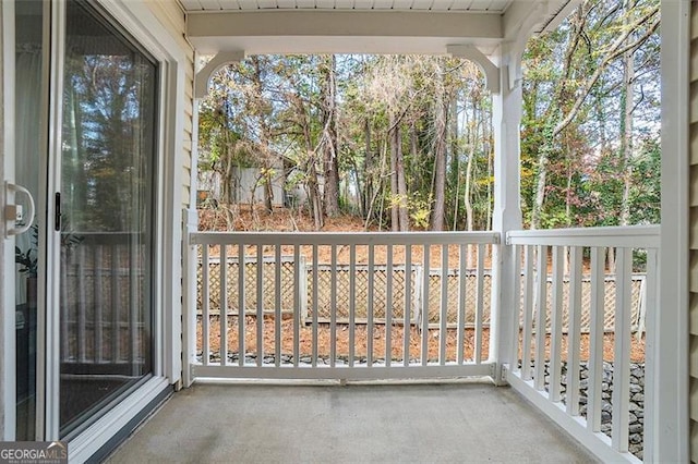 view of balcony