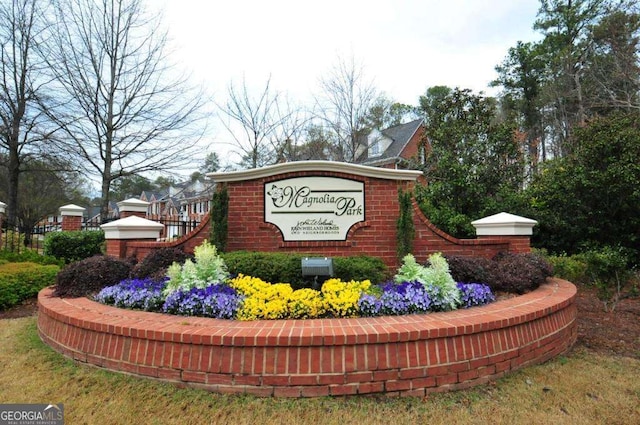 view of community sign