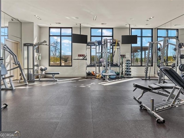 view of exercise room