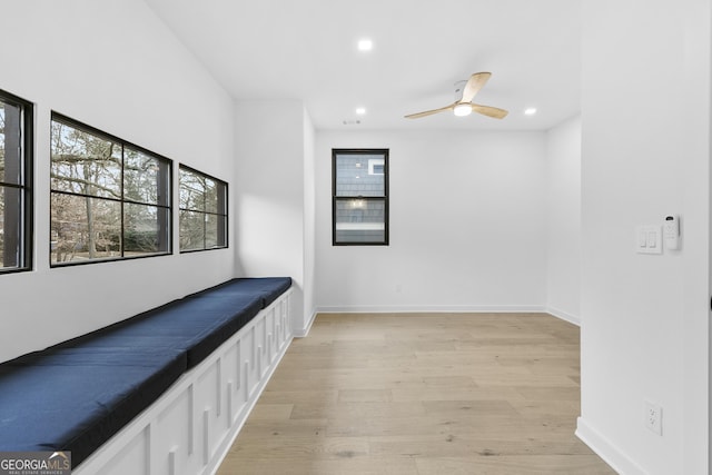 hallway featuring light hardwood / wood-style floors