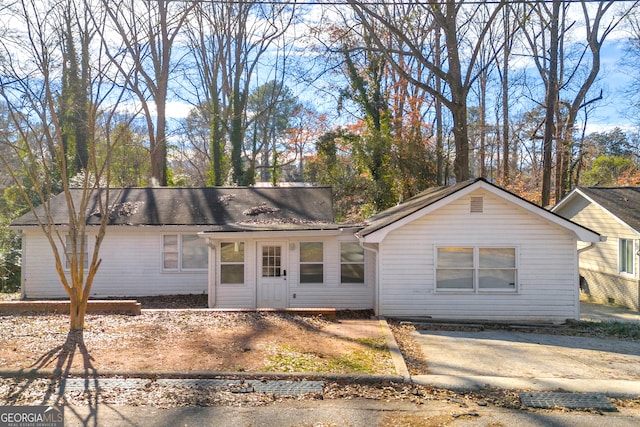 view of ranch-style home