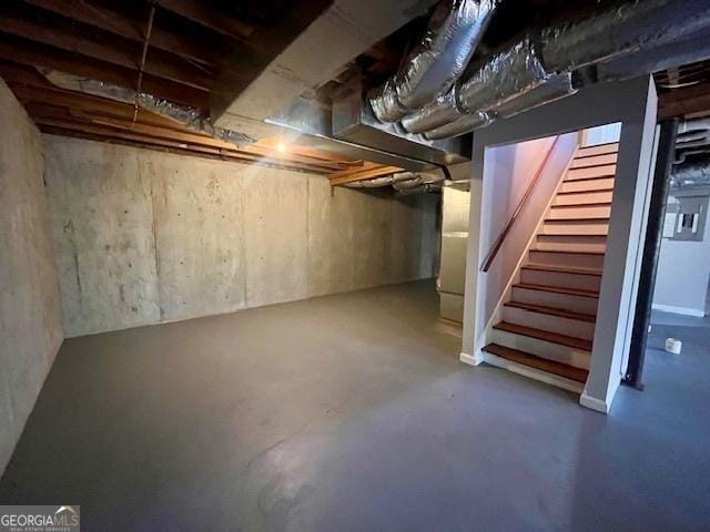 view of basement