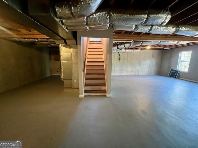 view of basement