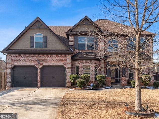 view of front of home with a garage