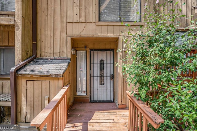 view of doorway to property