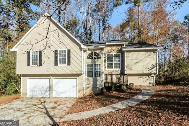 view of front of house featuring a garage